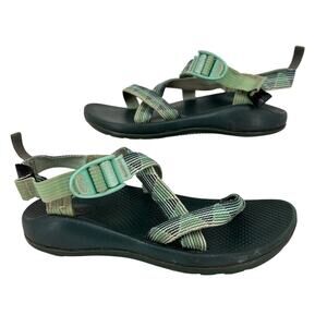 Chaco Z1 Sandals Womens Size 6 Green Print Outdoor Adventure Hiking